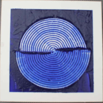 Painting titled "Blue Sphere" by Richard Mangold, Original Artwork, Oil