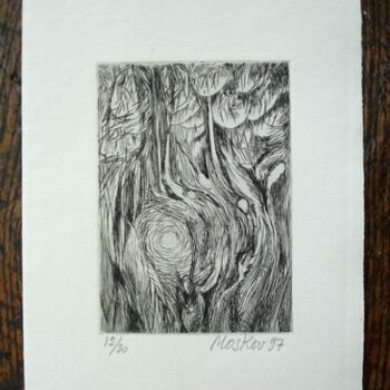 Dessin intitulée "Les Trois Eves" par Michel Moskovtchenko, Œuvre d'art originale