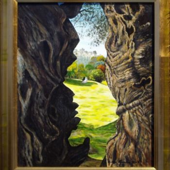 Ζωγραφική με τίτλο "Jardin de Renoir" από Térégia, Αυθεντικά έργα τέχνης