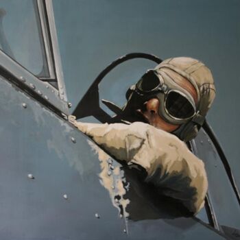绘画 标题为“aviator” 由Frédéric Leleu, 原创艺术品