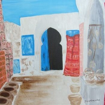 Peinture intitulée "EXPOSITION DE TAPIS" par Dany Champeme, Œuvre d'art originale, Huile