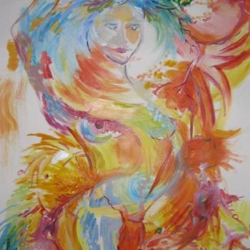 Peinture intitulée "natur'Elle oeuvre c…" par Nanou, Œuvre d'art originale, Huile