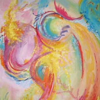 Peinture intitulée "germination" par Nanou, Œuvre d'art originale, Huile