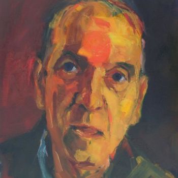 Peinture intitulée "Vieil homme" par Karine Lemoine, Œuvre d'art originale, Huile