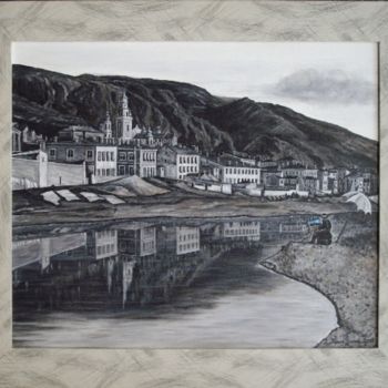Peinture intitulée "Menton au 19 éme si…" par Térégia, Œuvre d'art originale