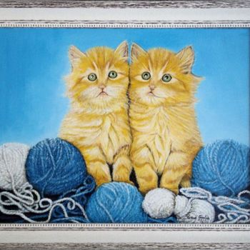 Peinture intitulée "Les jumeaux" par Térégia, Œuvre d'art originale