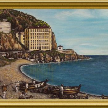 Peinture intitulée "NICE plage des ponc…" par Térégia, Œuvre d'art originale