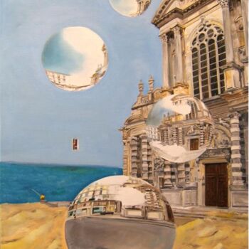 Peinture intitulée "LE PECHEUR DE BULLES" par Manu Surreabulliste, Œuvre d'art originale