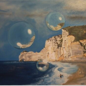 Peinture intitulée "5 VISITEURS" par Manu Surreabulliste, Œuvre d'art originale