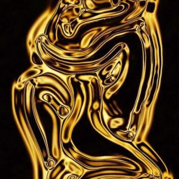 Digitale Kunst mit dem Titel "Embrace (digital)" von Lia Chechelashvili, Original-Kunstwerk, 2D digitale Arbeit