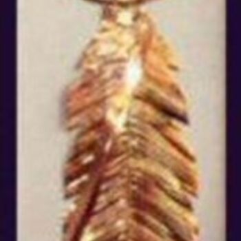 Sculpture titled "Mesa Shield with Fe…" by Glen Hinz, Original Artwork