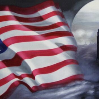 Painting titled "America remake" by Cebarre, Original Artwork, Oil