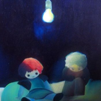 Peinture intitulée "la poupée" par Noëlle Dauby, Œuvre d'art originale