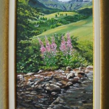 Peinture intitulée "Le massif central" par Nicole Montaigut, Œuvre d'art originale