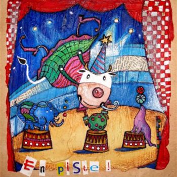 Peinture intitulée ""EN PISTE !"" par Catherine Suchocka, Œuvre d'art originale