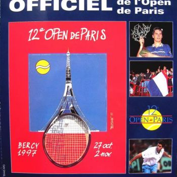 Peinture intitulée ""12 ème OPEN DE PAR…" par Catherine Suchocka, Œuvre d'art originale