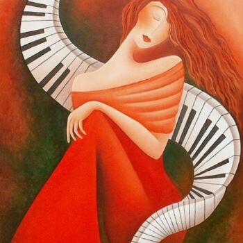 Ζωγραφική με τίτλο "SONATA" από Anita Burnaz, Αυθεντικά έργα τέχνης