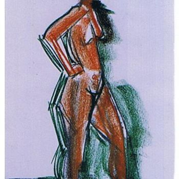 「Woman standing up」というタイトルの描画 Prema (Risto)によって, オリジナルのアートワーク