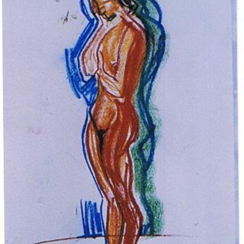 Tekening getiteld "Model with black ha…" door Prema (Risto), Origineel Kunstwerk