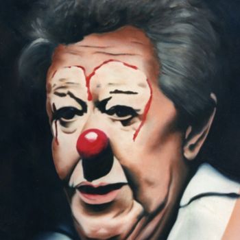 Painting titled "Michel Simon en clo…" by Valérie Voinchet, Original Artwork