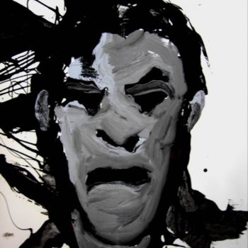 Schilderij getiteld "Sale gueule" door Mendelart, Origineel Kunstwerk, Olie
