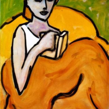 Painting titled "The Reader" by Bradley Owen, Original Artwork