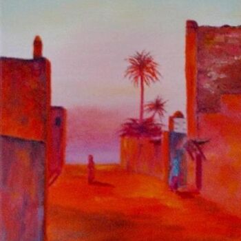 Painting titled "AN ALLEYWAY AT TWIL…" by L'Orientaliste, Original Artwork, Oil