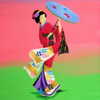 Painting titled "Windy day" by Davo, Original Artwork