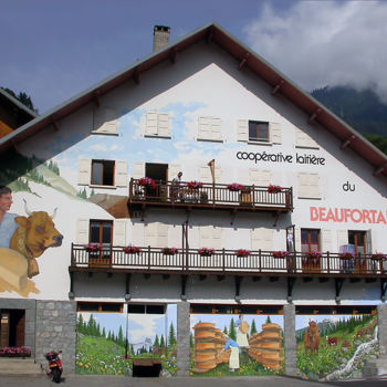 Peinture intitulée "COOPERATIVE LAITIER…" par Nessé, Œuvre d'art originale, Acrylique