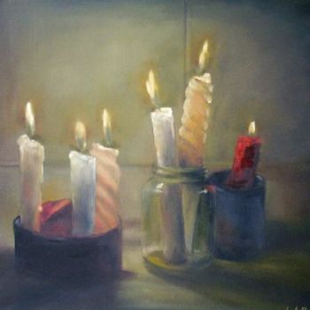 Pintura titulada "Corte de luz (The E…" por Cristina Del Rosso, Obra de arte original, Oleo