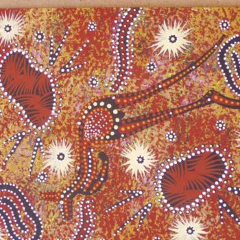 Painting titled "Malu Red Kangaroo" by Justin Ronberg, Original Artwork