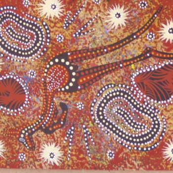 Painting titled "Malu Red Kangaroo" by Justin Ronberg, Original Artwork