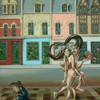 Painting titled "MEETING" by Victor Molev, Original Artwork