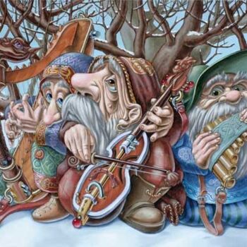 Painting titled "Trio" by Victor Molev, Original Artwork