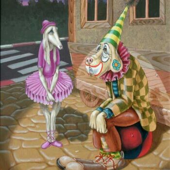 Painting titled "Road" by Victor Molev, Original Artwork