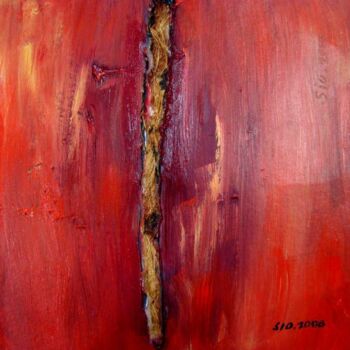 Painting titled "Wounded Icon #2" by Sio Montera, Original Artwork