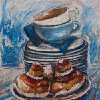 Peinture intitulée "Deux religieuses" par Nathalia Chipilova, Œuvre d'art originale, Acrylique