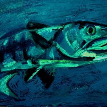 Peinture intitulée "Barracouda" par Nathalia Chipilova, Œuvre d'art originale, Acrylique