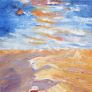 Peinture intitulée "Coucher de soleil s…" par Josette Bourgeois, Œuvre d'art originale