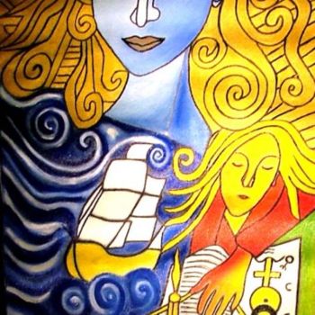 Painting titled "Anima Mundi" by Georg Kiehn, Original Artwork