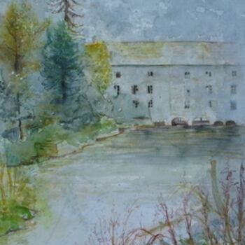 Peinture intitulée "moulin de Vavre (Vo…" par Pierre Feyeux, Œuvre d'art originale
