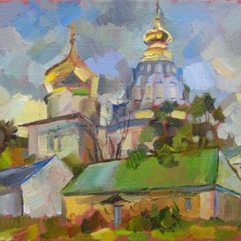 Painting titled "Августовский дождь…" by Dmitry Veltishchev, Original Artwork
