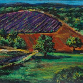 Peinture intitulée "Plateau de Valensol" par Nathalia Chipilova, Œuvre d'art originale, Acrylique