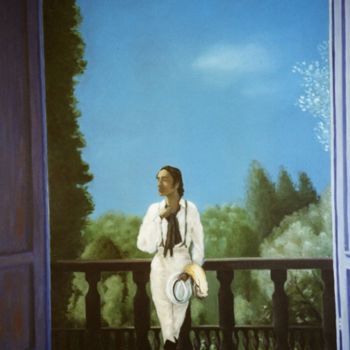 Painting titled "Raphael Waiting" by Bradley Owen, Original Artwork