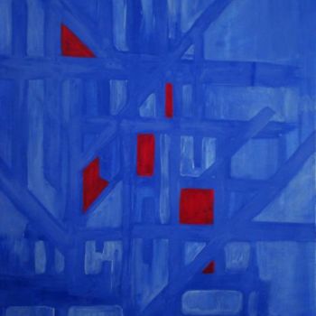 Pintura intitulada ""a cidade"" por Maria Teresa Duarte, Obras de arte originais, Acrílico