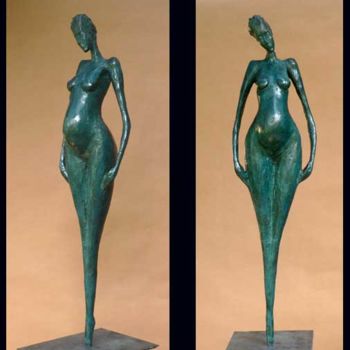 Sculpture titled "Déesse Maternité" by Kelsy, Original Artwork