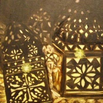 Peinture intitulée "LUMIERE DU CAMP" par Dany Champeme, Œuvre d'art originale, Huile