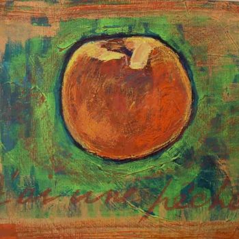 Peinture intitulée "J'ai une pêche!" par Nathalia Chipilova, Œuvre d'art originale, Acrylique