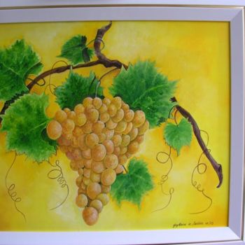 Peinture intitulée "les vignes de Bacch…" par Ghyslaine De Sevlian, Œuvre d'art originale, Huile