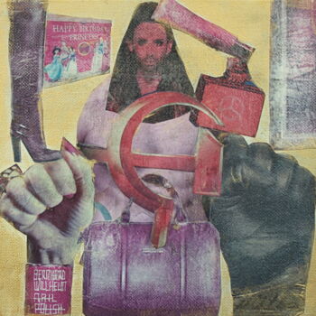 Collages titled "No pasaran Conchita" by Nathalia Chipilova, Original Artwork, Paper cutting